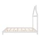 preview thumbnail 9 of 7, Wooden Full Size Platform Bed Frame, Modern Full Kids Bed Frame with House-shaped Headboard, Solid Wood Full Bedframe