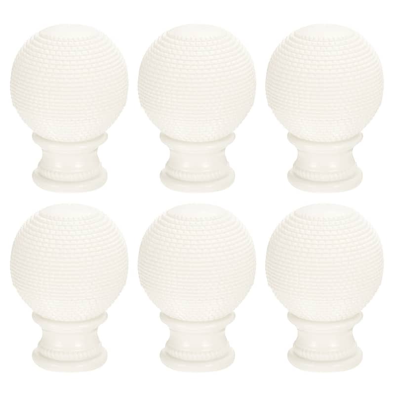 6Pcs Plastic Rhombic Curtain Rod Finials Fit 26-28mm Dia Drapery Rail