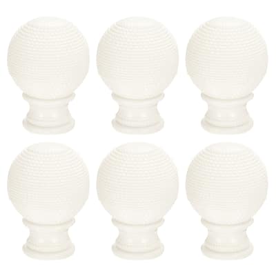 6Pcs Plastic Rhombic Curtain Rod Finials Fit 26-28mm Dia Drapery Rail