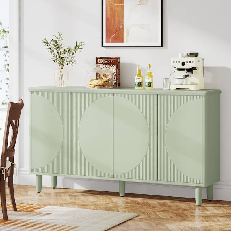 Modern Storage Cabinet Sideboard Buffet Cabinet for Dining Room - Green