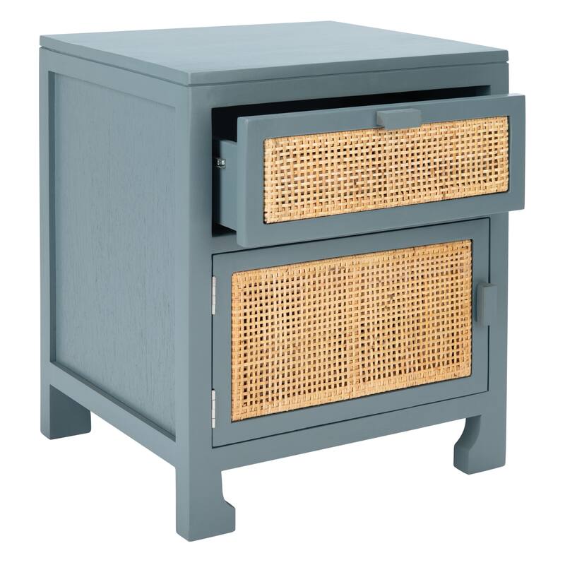 SAFAVIEH Zhane Coastal 1-Drawer 1-Door Nightstand