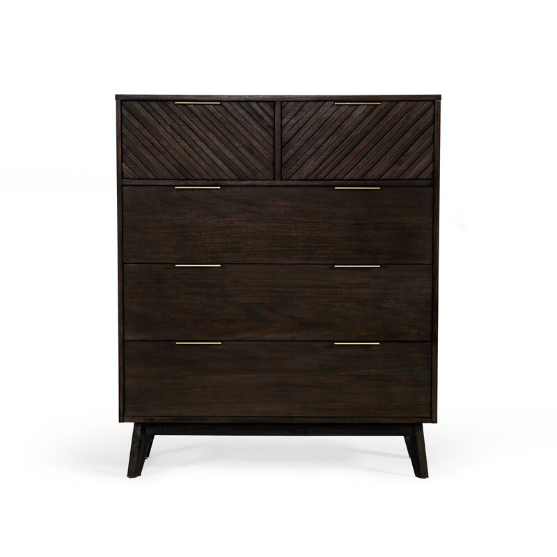 Modrest Daisy Mid-Century Dark Acacia Chest