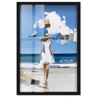 Walk on the Beach Coastal Glam Decor Shadowbox Print by Art Remedy ...