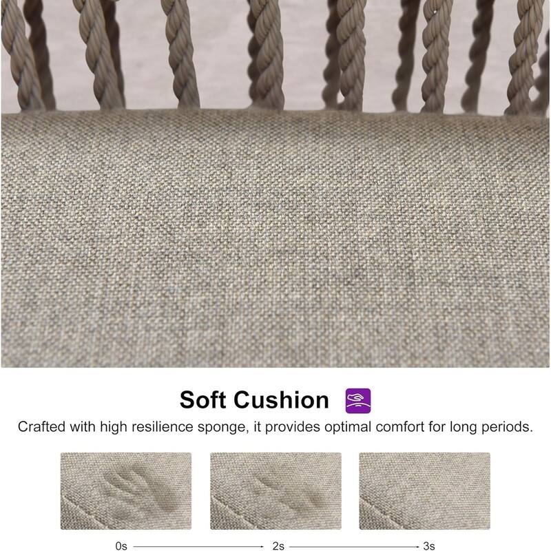 PURPLE LEAF Patio Sunbrella Bar Stools Set of 2 Handwoven Wicker Bar Height Stool Modern Aluminum High Bar Chairs