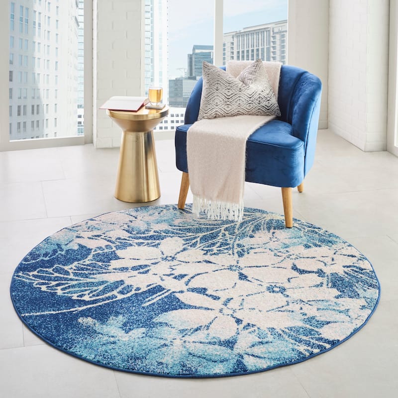 Nourison Tranquil Contemporary Abstract Floral Area Rug