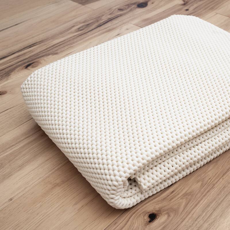 Extreme Grip Traditional Solid Non Slip Rug Pad - Off-White