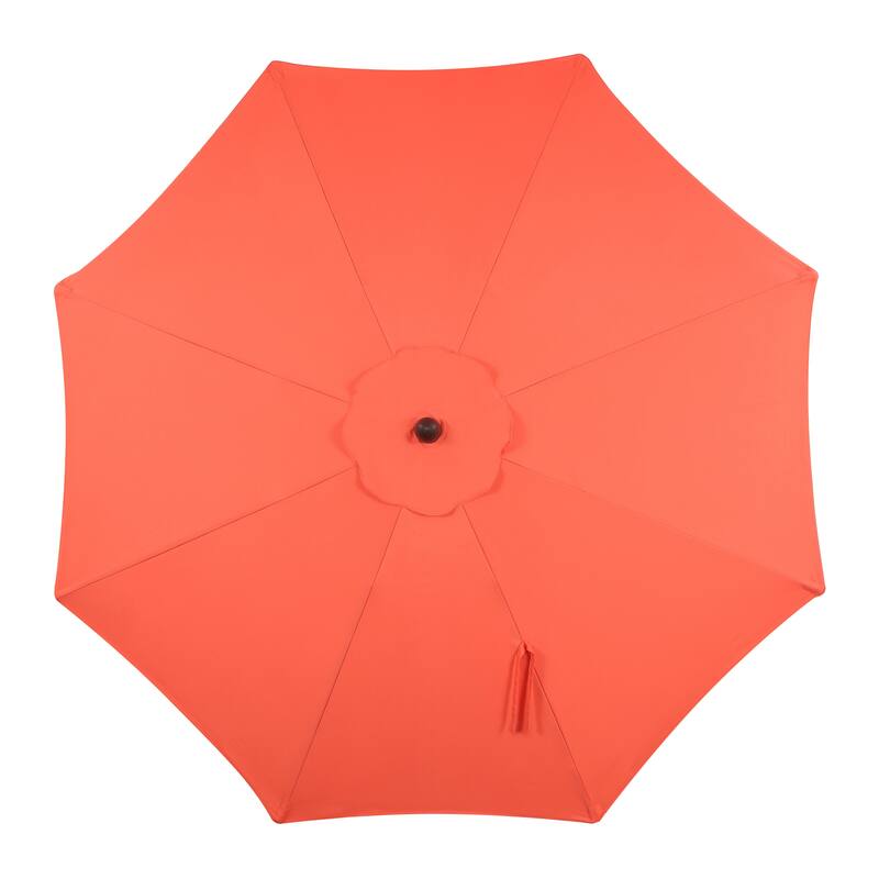 9ft Fringe Patio Umbrella Auto-Tilt, Crank, by JONATHAN Y