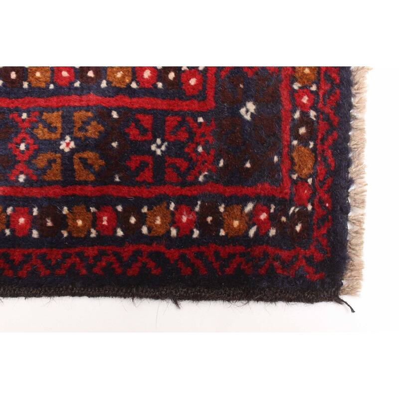 ECARPETGALLERY Hand-knotted Teimani Dark Navy Wool Rug - 2'9 x 5'1