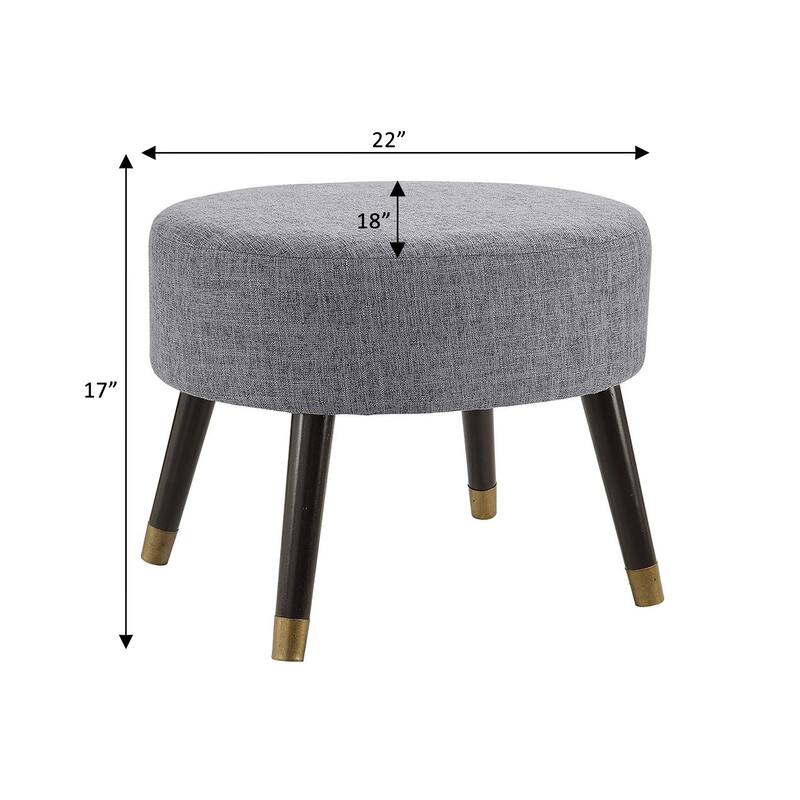 Convenience Concepts Designs4Comfort Mid Century Oval Ottoman Stool