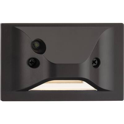LED Indoor Outdoor Antique Bronze Integrated LED Wall or Step Light - 4.75 in x 2.04 in x 3 in