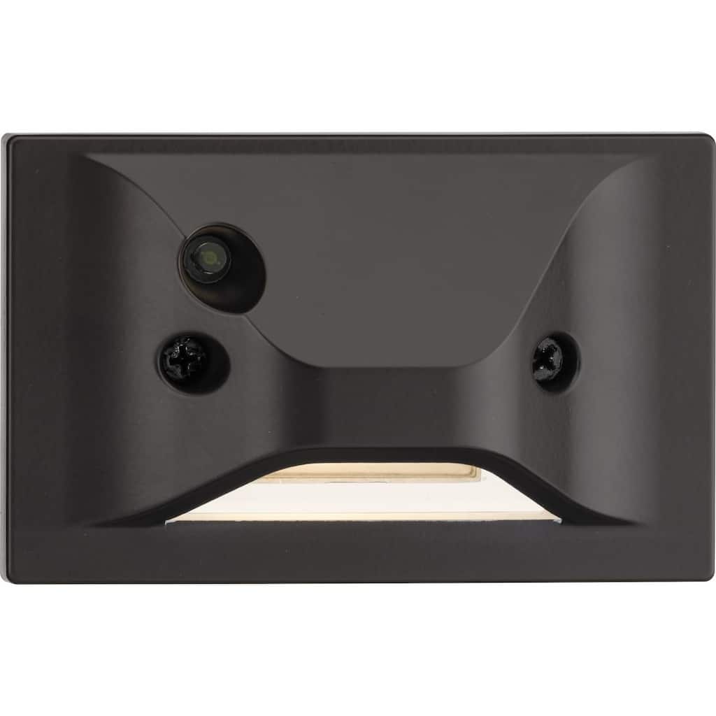 LED Indoor Outdoor Antique Bronze Integrated LED Wall or Step Light - 4.75 in x 2.04 in x 3 in