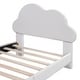 preview thumbnail 14 of 13, Twin Size Upholstered Cloud-Shape Bed,Velvet Platform Bed w/Headboard