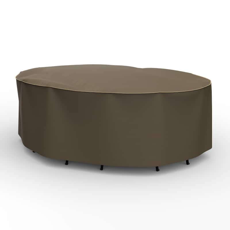 Budge StormBlock™ Hillside Black and Tan Oval Patio Table and Chairs Combo Cover Multiple Sizes