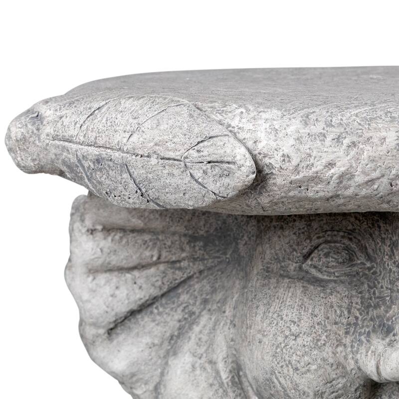 Elephant Outdoor Garden Plant Stand - 12.25" - Gray