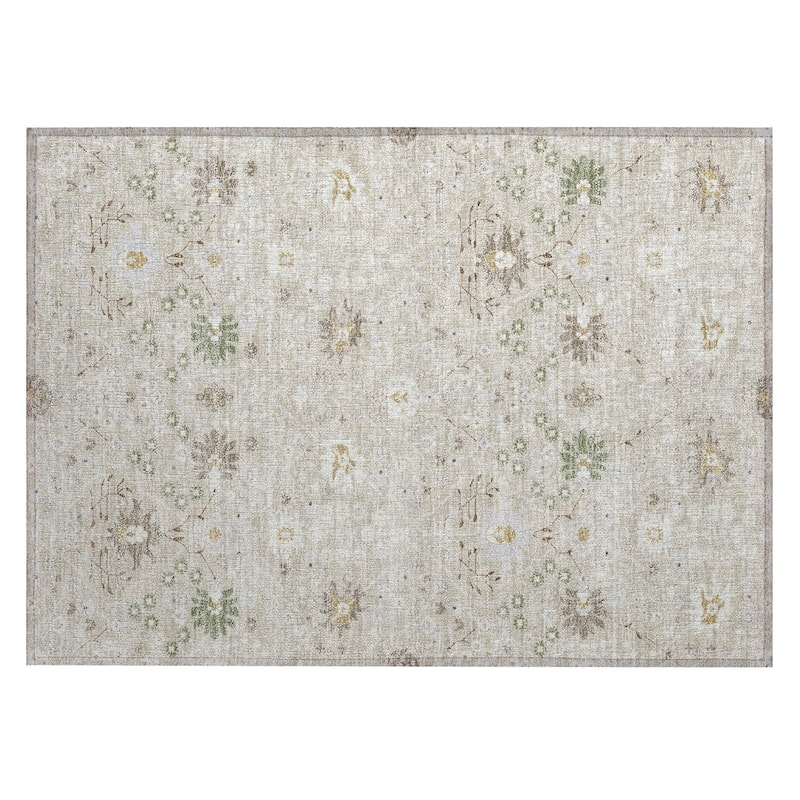 Machine Washable Indoor/ Outdoor Global Traditional Chantille Rug