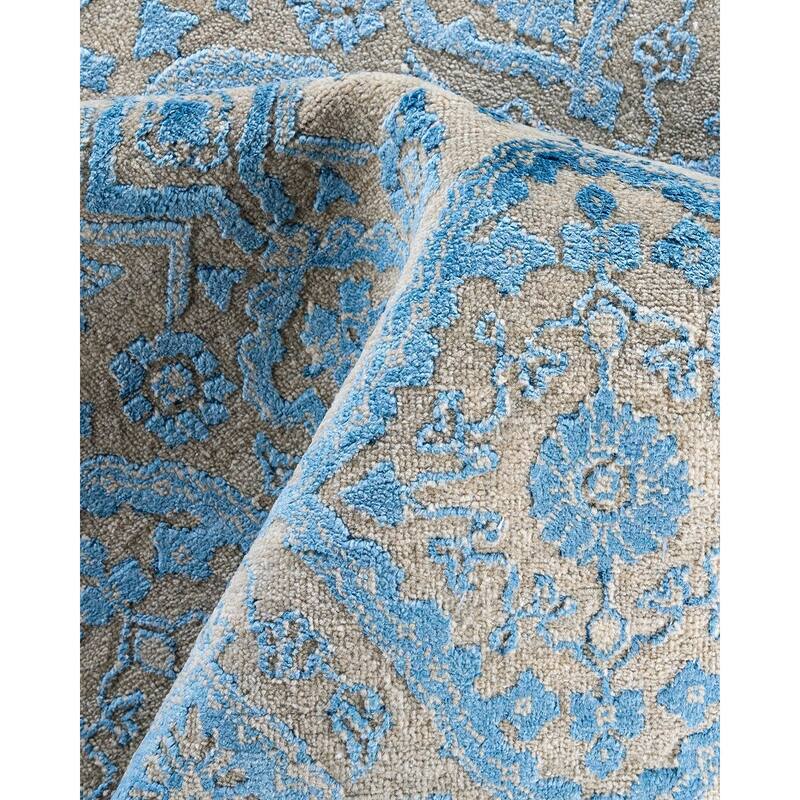 Ikat One-of-a-Kind Hand-Knotted Area Rug - Beige, 9' 3" x 12' 4" - 9' 3" x 12' 4"