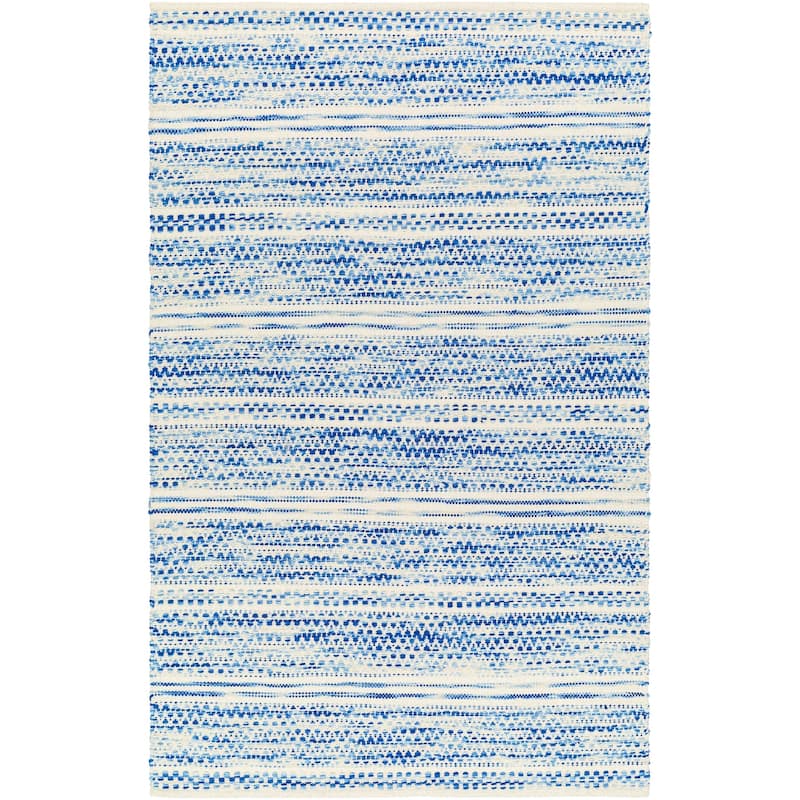 Livabliss Raeven Handmade Casual Boho Wool Area Rug - Blue - 8' 10" x 12'