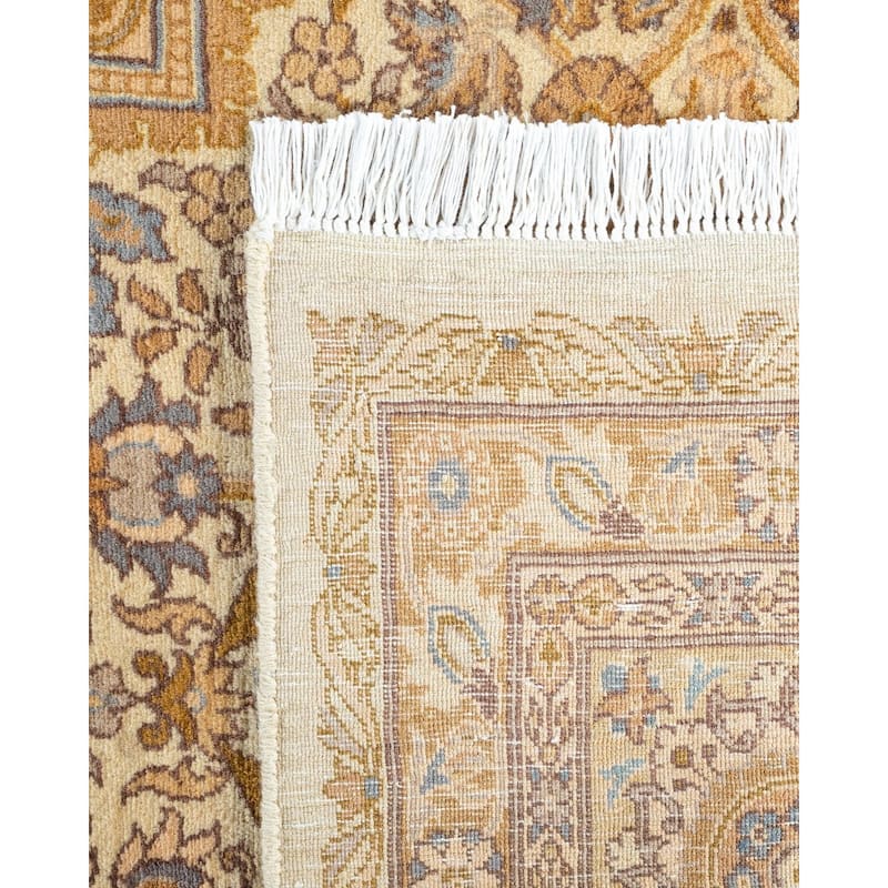 Overton Hand Knotted Wool Vintage Inspired Traditional Mogul Ivory Area Rug - 6' 0" x 9' 8"