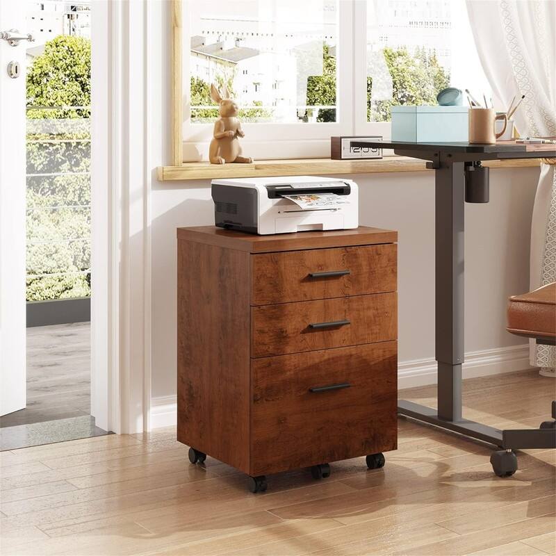 3 Drawer File Cabinet - 15.4"D x 18.5"W x 25.6"H