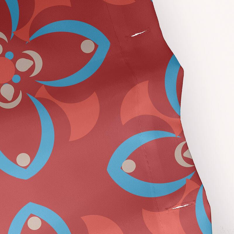 Geometric Floral Pattern Shower Curtain