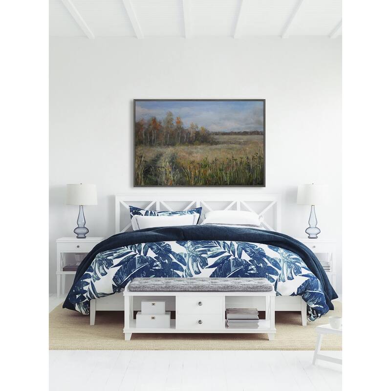Summertime Fields Floater Framed Print on Canvas