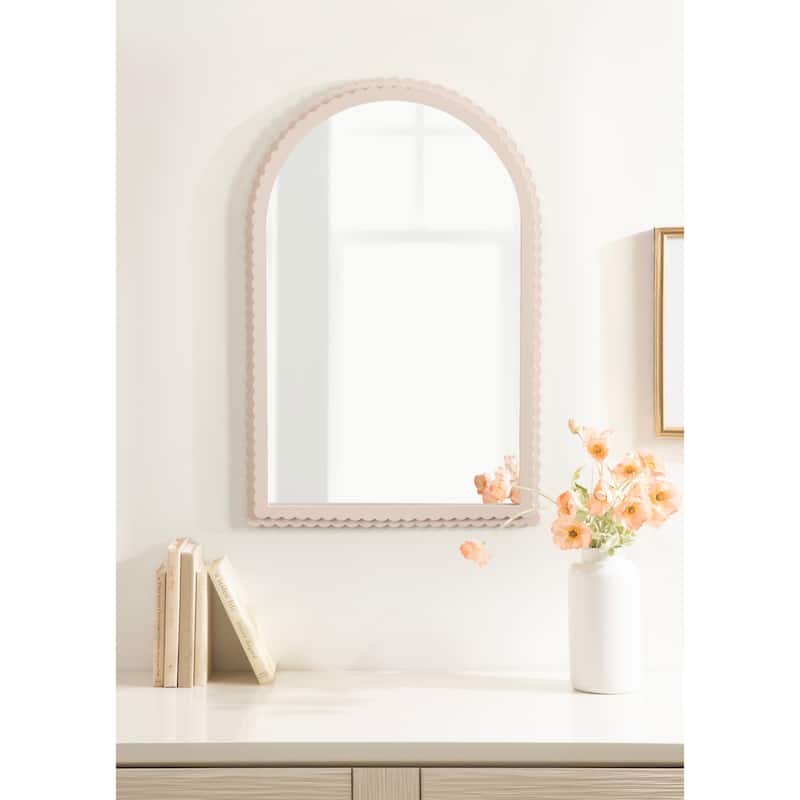 Kate and Laurel Scallia Wooden Arch Mirror