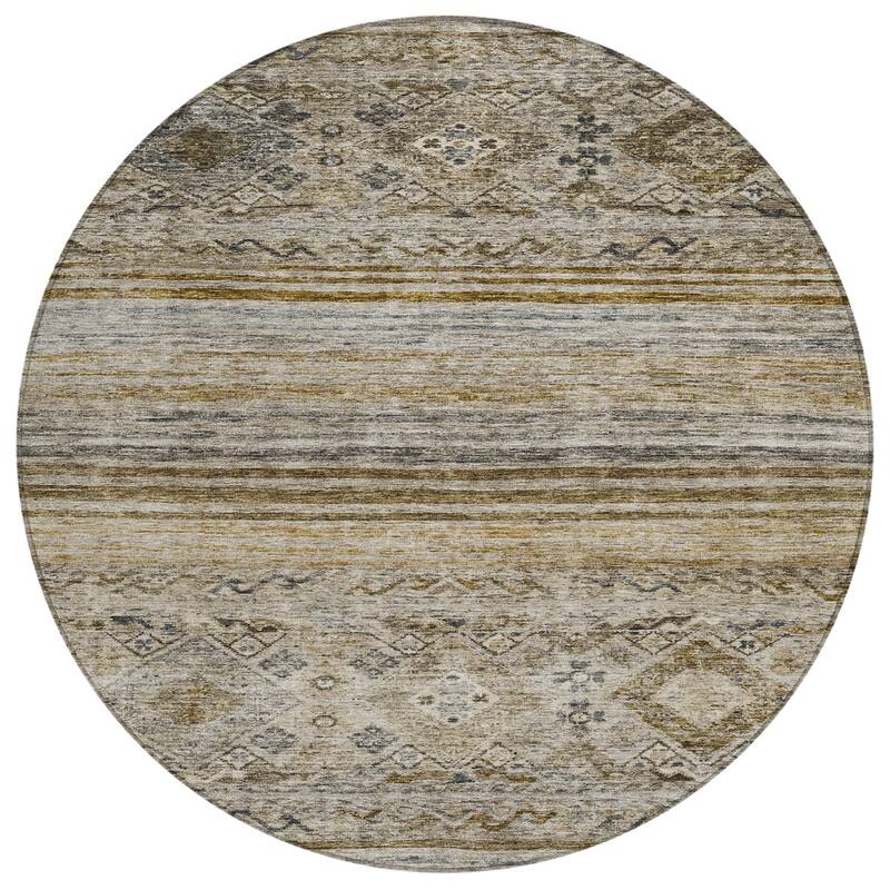 Machine Washable Indoor/ Outdoor Boho Moroccan Chantille Rug