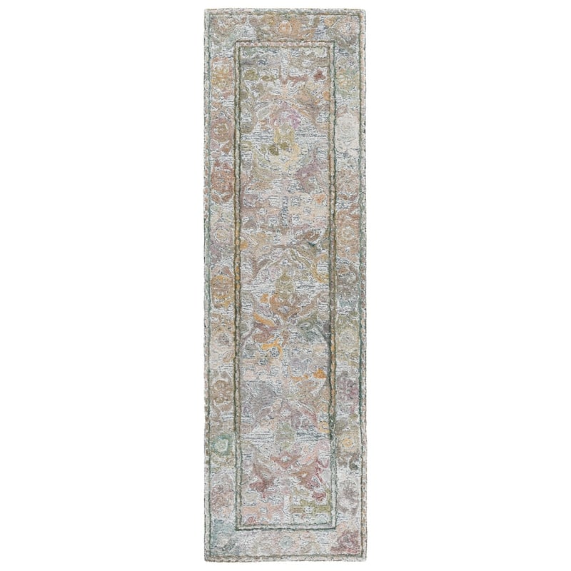 SAFAVIEH Handmade Marquee Roula Rug - Green/Brown - 2'3" x 8' Runner