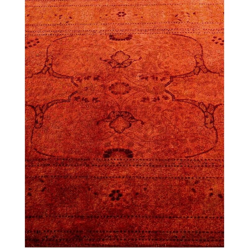 Contemporary Overdyed Wool Hand Knotted Area Rug - 3' 2" x 5' 5"