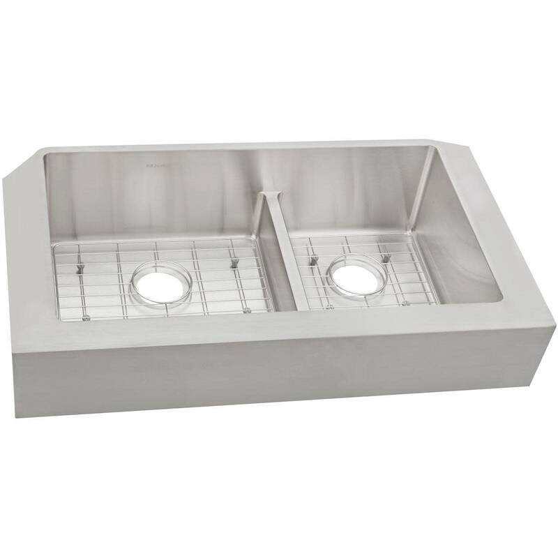 Elkay Crosstown 31-1/2" x 20-1/4" x 9" Stainless Steel Double Bowl - Polished Satin - Polished Satin