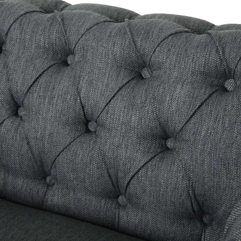 Castalia Chesterfield Tufted Club Chair by Christopher Knight Home - 39.00" L x 33.50" W x 28.00" H
