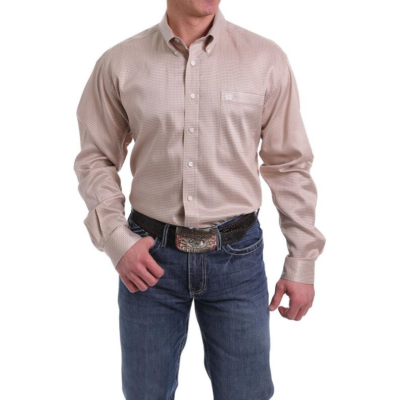 Shop Cinch Western Shirt Men Long Sleeve Casual Button Front Overstock 31077777