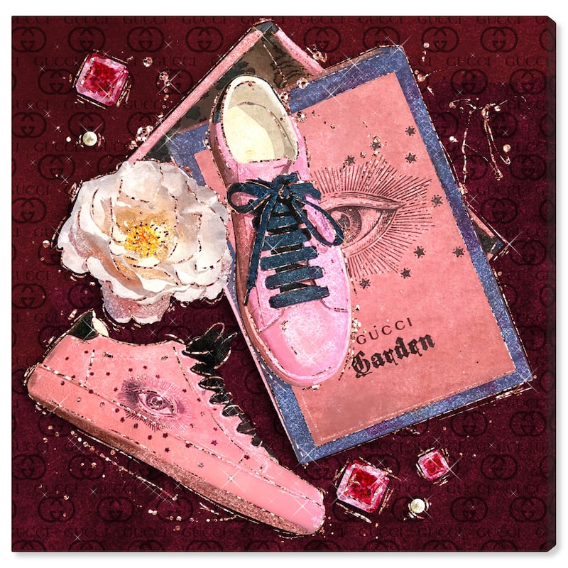 Wynwood Studio Canvas Fashion and Glam Secret Treasures Pink and Modern & Contemporary Wall Art Canvas Print