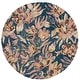 preview thumbnail 55 of 71, SAFAVIEH Handmade Blossom Jetchka French Country Floral Wool Rug 6' Round - Blue/Plum - Round