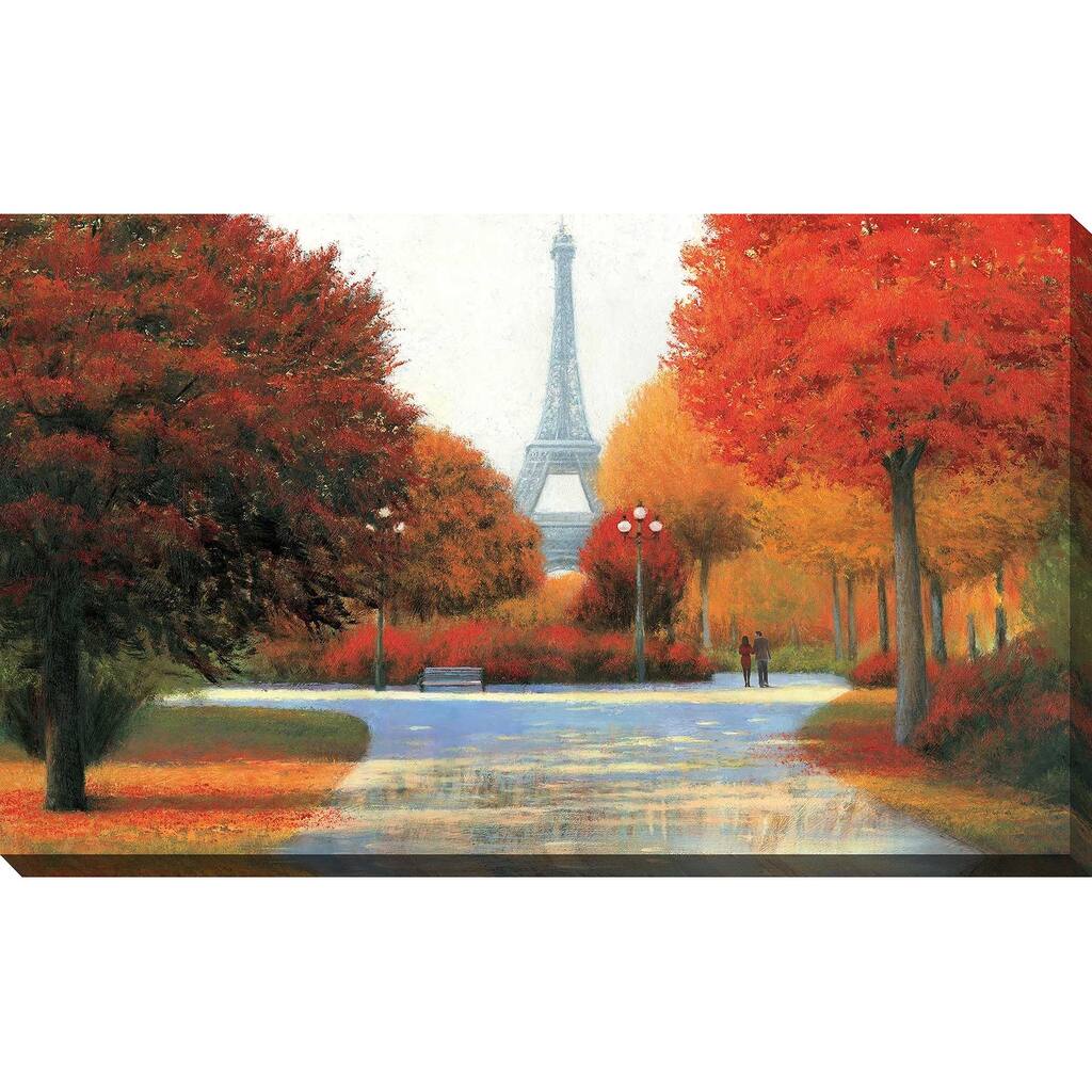 "Autumn in Paris Couple" Print on Canvas