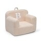 preview thumbnail 2 of 2, Personalized Monogram Cozee Sherpa Chair - Customize with Letter B - Foam Kids Chair for Ages 18 Months and Up
