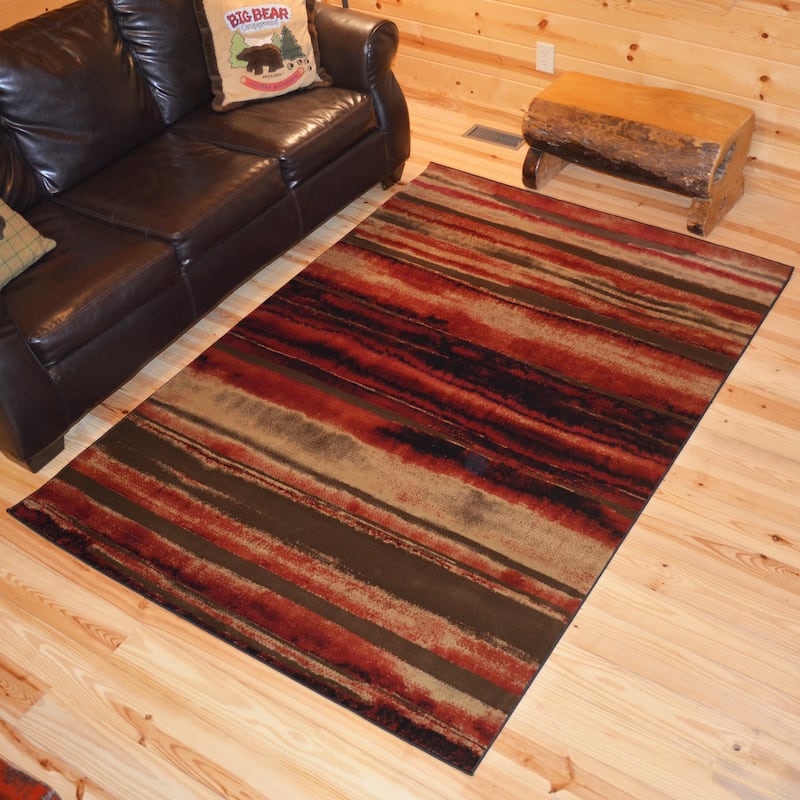 Lodge King Sierra Ridge Rustic Contemporary Area Rug