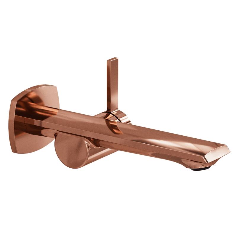 Modland Wall Mount Single Hole Bathroom Faucet with Valve Single Handle And Hot/Cold Indicator