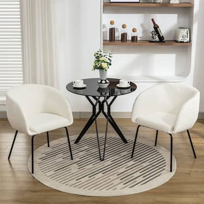 Set of 2 Dining Chair With Metal Legs