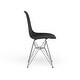 preview thumbnail 3 of 4, Paris Plastic -Style Black with Chrome Wire Base Dining Chair