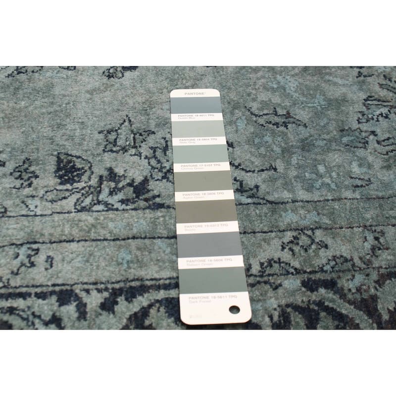 ECARPETGALLERY Hand-knotted Vibrance Teal Wool Rug - 4'7 x 7'4