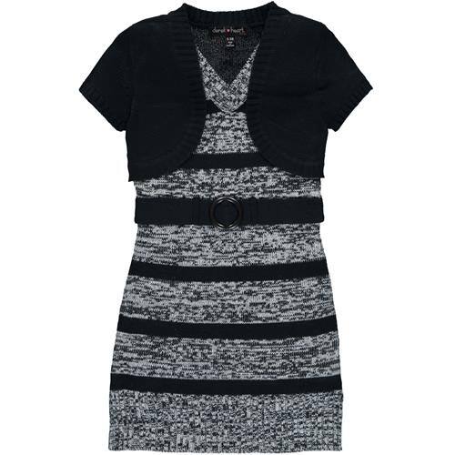 Shop Derek Heart Girls 7 16 Shrug Sweater Dress Overstock 18767937