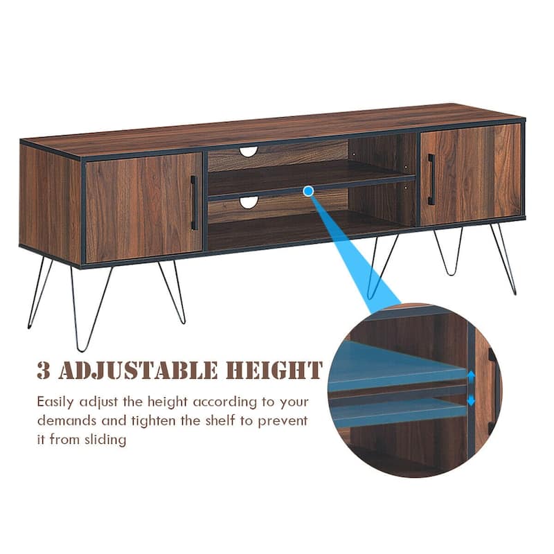 Gymax TV Stand Media Center Storage Cabinet & Shelf Hold up to 65'' TV - See Details