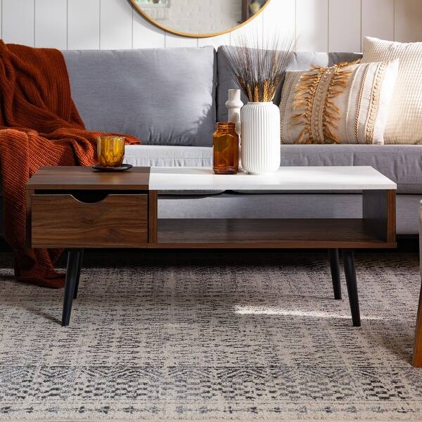 Carson Carrington Saltaro Faux Marble Top Coffee Table On Sale Overstock 20479263