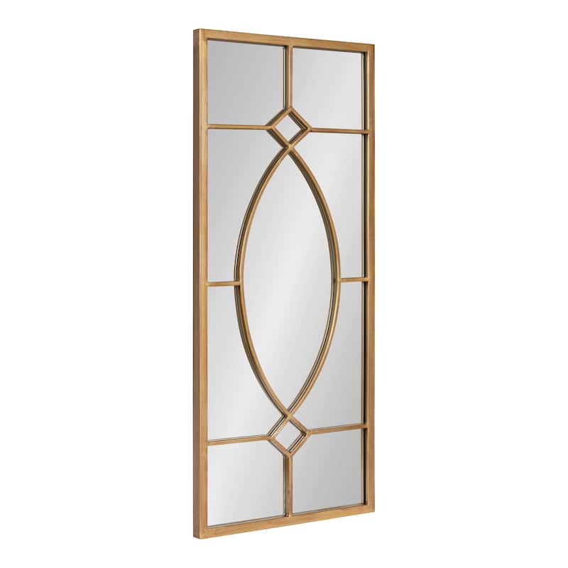 Kate and Laurel Bakersfield Metal Framed Mirror - 13x30 - Gold