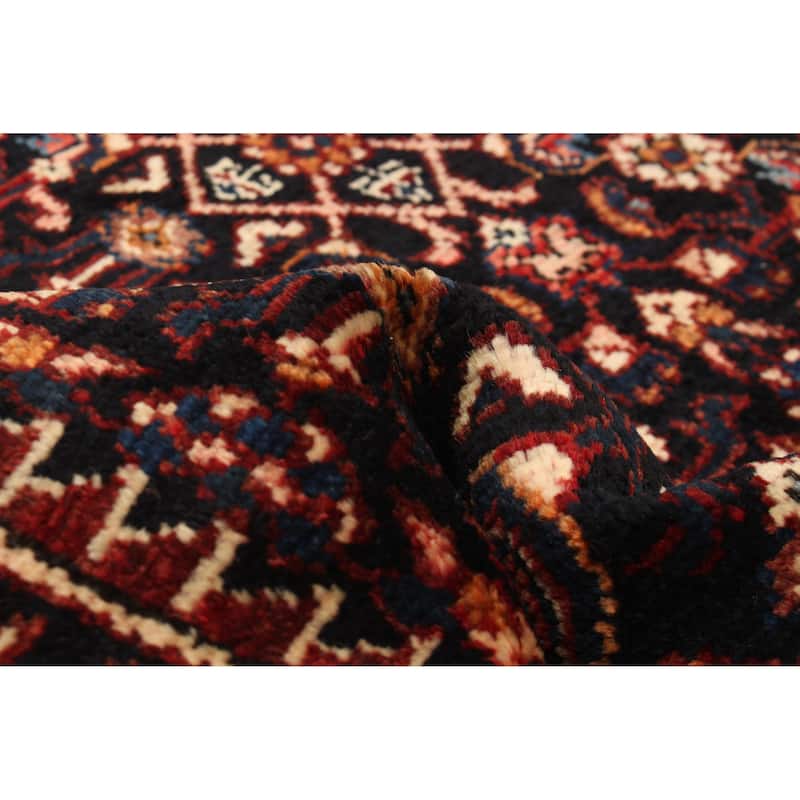ECARPETGALLERY Hand-knotted Andelz Navy Wool Rug - 3'7 x 10'3
