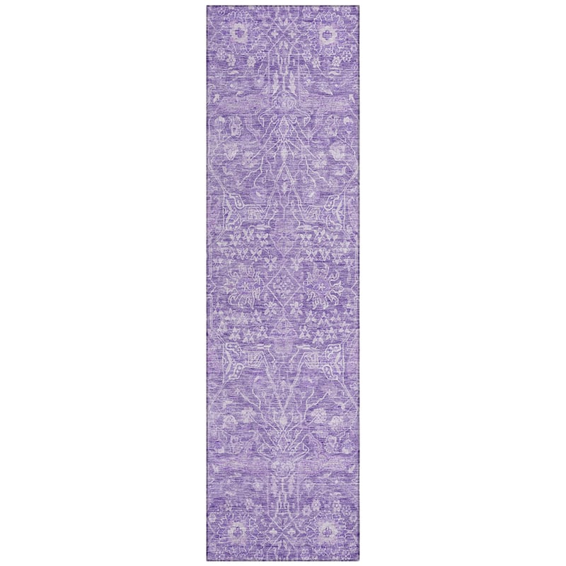 Machine Washable Indoor/ Outdoor Vintage Boho Chantille Rug