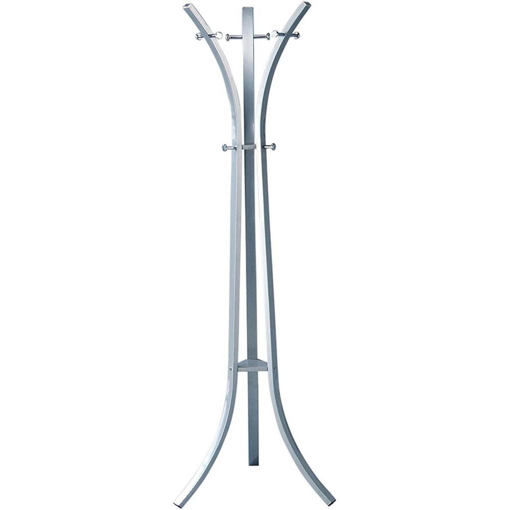 Pilaster Design Adkins 9 Hook Freestanding Coat & Hat Rack - Silver - 22.5"Wx22.5"Dx70"H