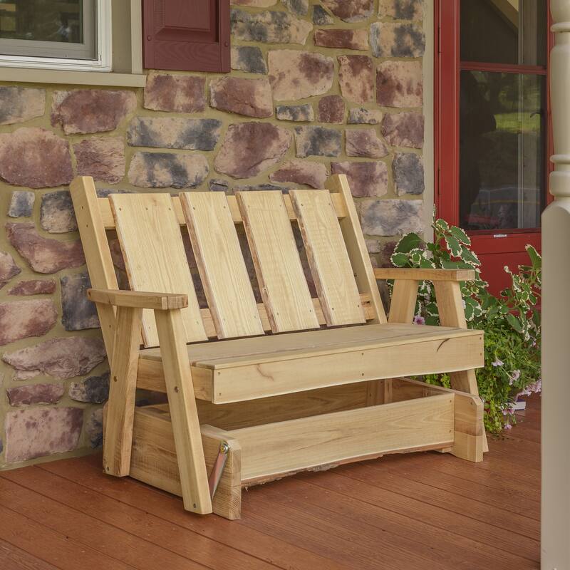 Live Edge Locust Wood 5' Timberland Glider Bench
