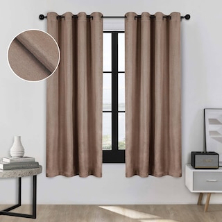 Superior Linen Washable Room Darkening Curtains, Set of 2 Panels